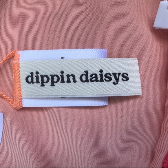 Dippin Daisys Pink Orange and Red Ombré Velour Bikini Bottom - Picture 3 of 6